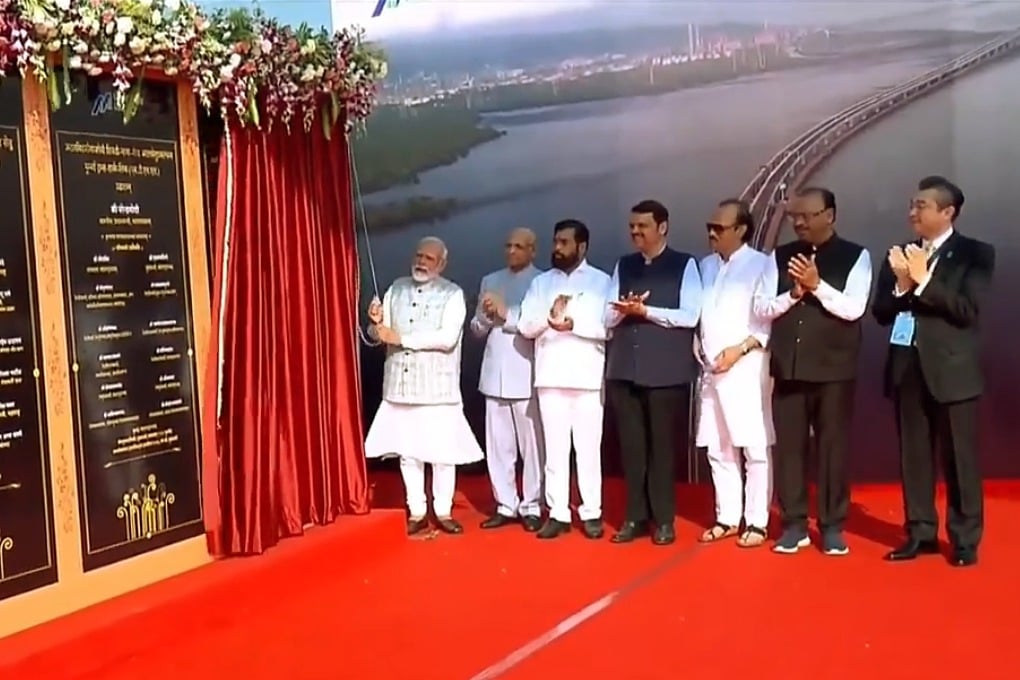 Narendra Modi Pm Modi Inaugurates Mumbai Trans Harbour Link