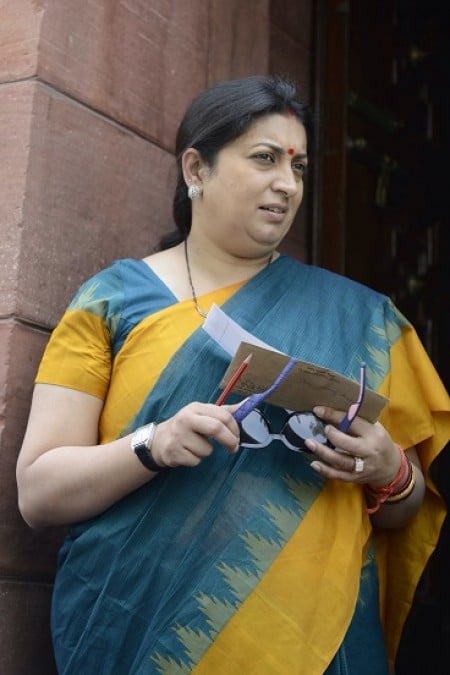 'Unhappy' at move to Textiles, Smriti fails to hand charge to Javadekar