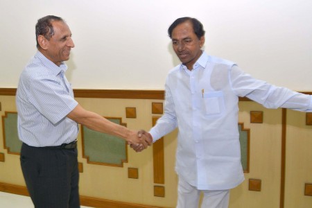CM KCR Meets Governor as Assembly passes GST Bill