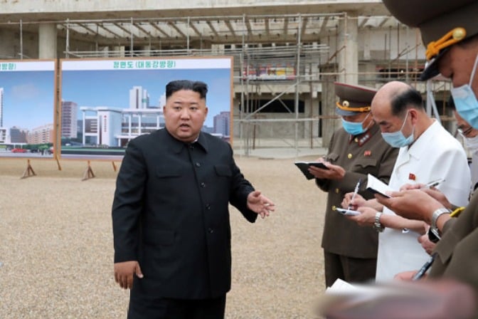 North Korea president Kim Jong Un chairs a meeting 