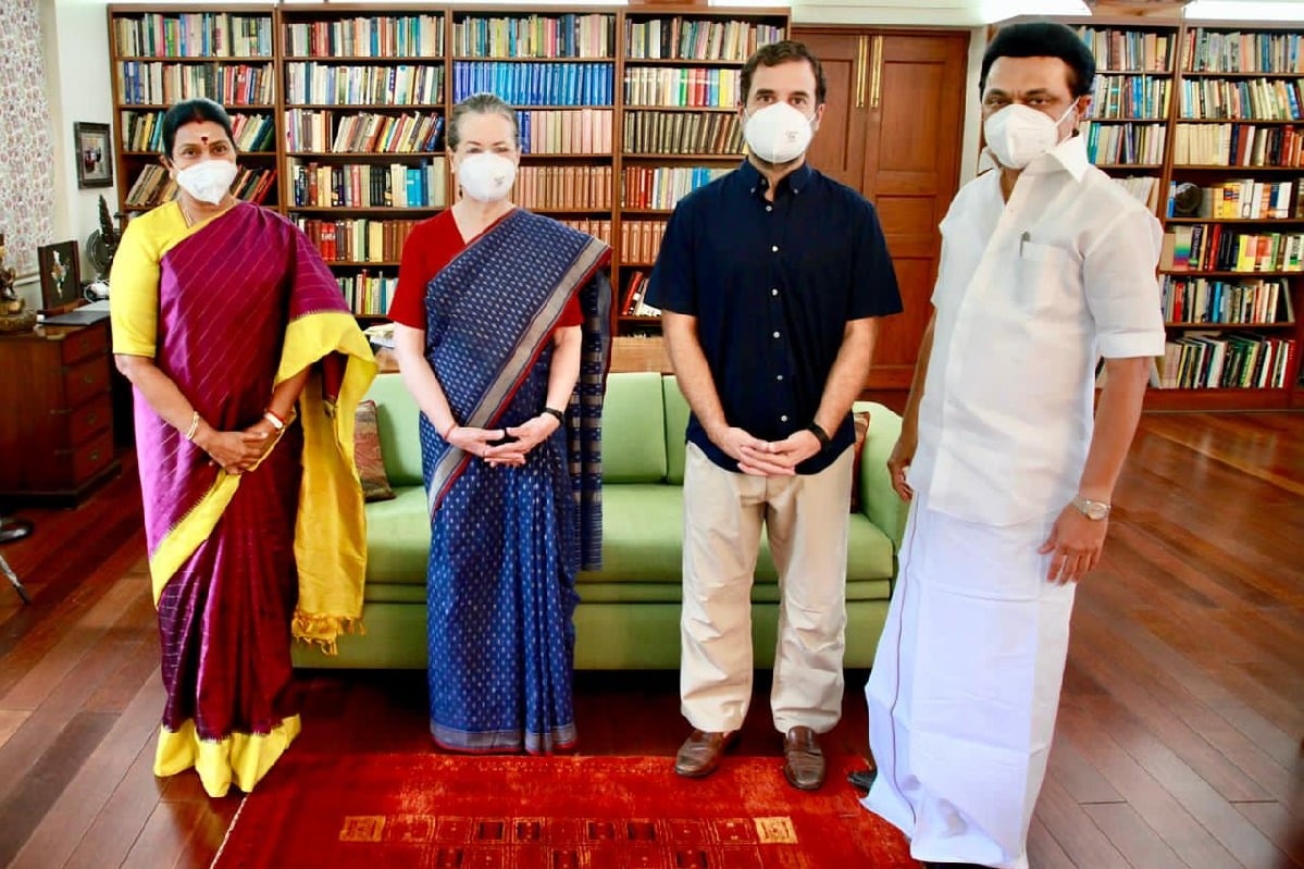 Tamilnadu CM Stalin Meets Sonia and Rahul
