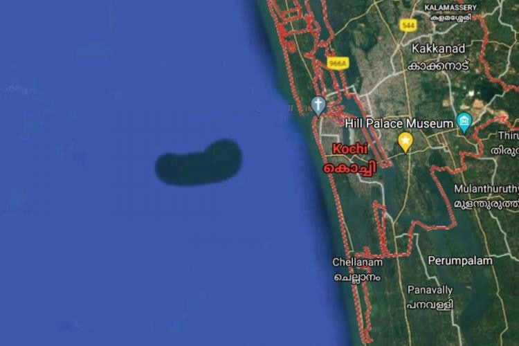 Google Map 8 km long and 3 km wide mysterious island in the kerala