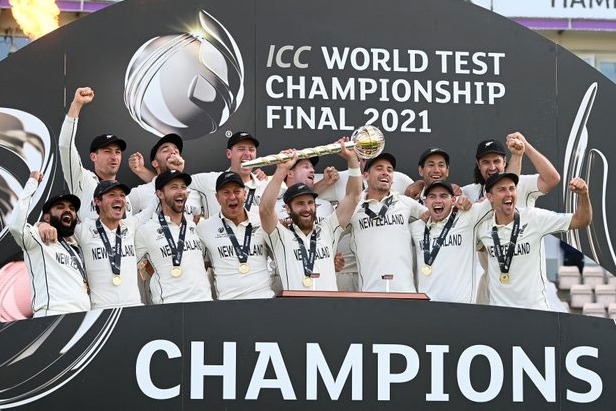 Kiwis won first world test championship trophy