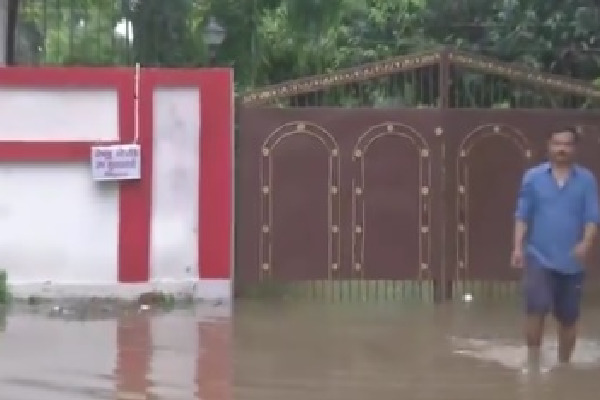 water accumulates outside Bihar Deputy Chief Minister Renu  residence i 