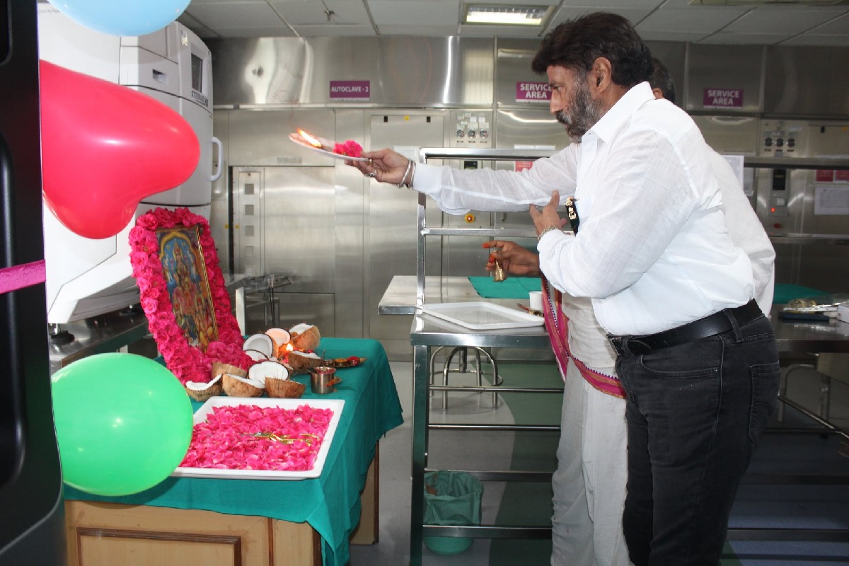 Balakrishna inaugurates plasma sterilizer in Basavaratarakam Cancer Institute