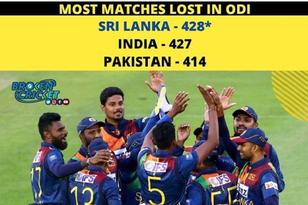 Srilanka Now Stands At first as it loses most matches in ODIs