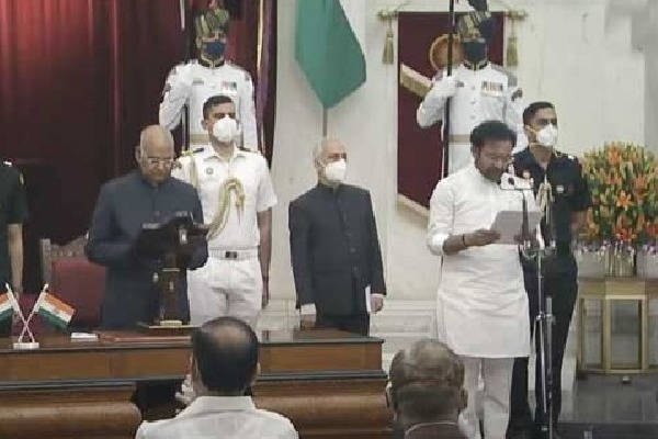 Kishan Reddy takes oath as Cabinet minister