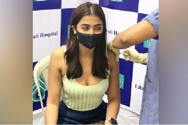 Pooja Heggde gets her vaccine first shot