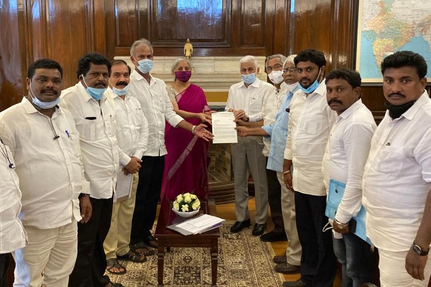 Vijayasai Reddy met union finance minister Nirmala Sitharaman