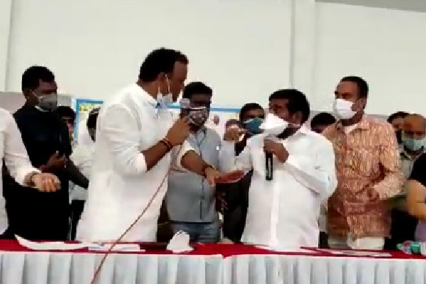 War of words between Minister Jagadish Reddy and MLA Komatireddy Rajagopal Reddy