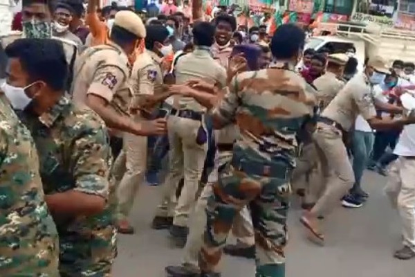 BJP And TRS Clash Amid Huzurabad Bypoll