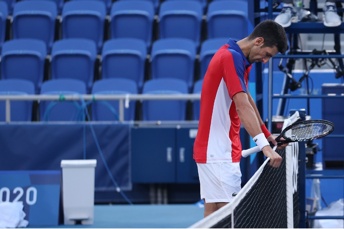 Novak Djokovic lost bronze medal match to Pablo Carreno Busta