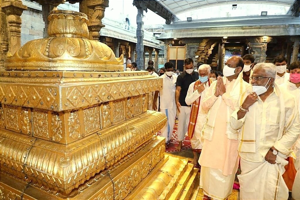 Lok Sabha Speaker Om Birla offers prayers at Tirupati temple