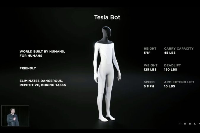 Tesla To Get 5 ft 8 in Humanoid Robot Tesla Bot Reveals Musk
