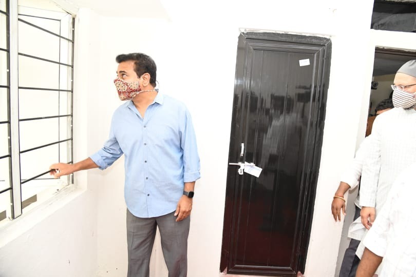 KTR Inaugurates Chanchalguda Double Bed Room Housing Complex