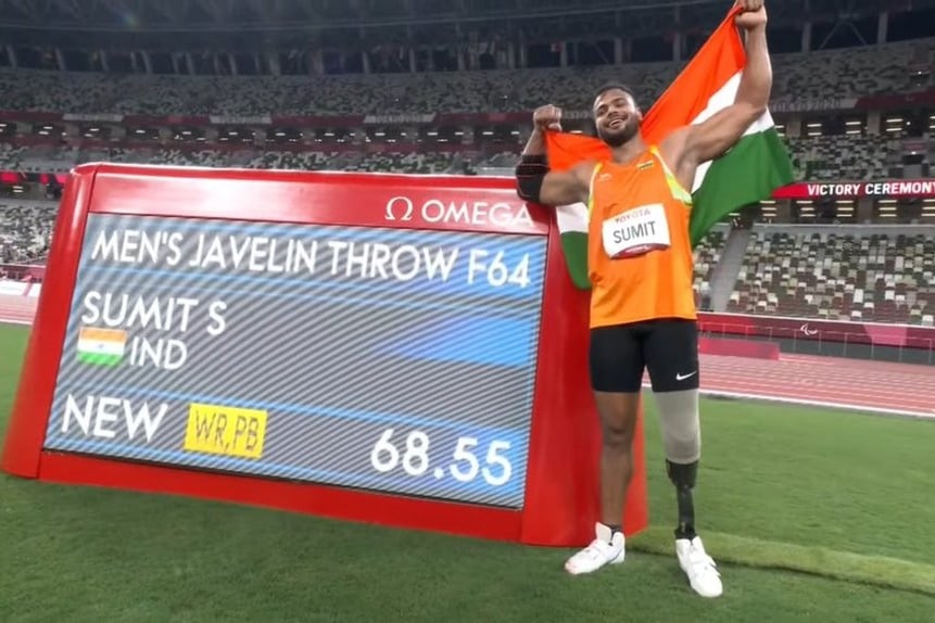 PM Modi lauds Sumit Antil world record breaking gold medal achievement in Tokyo Paralympics