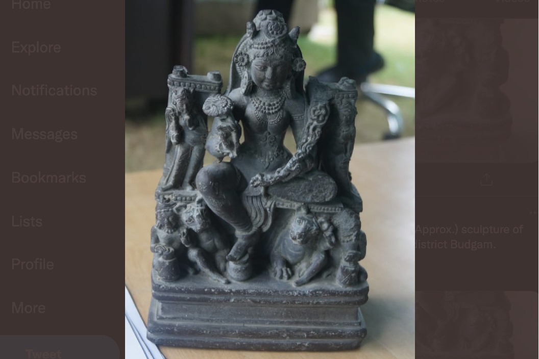 J&K police recover 1,200-year-old sculpture of goddess Durga