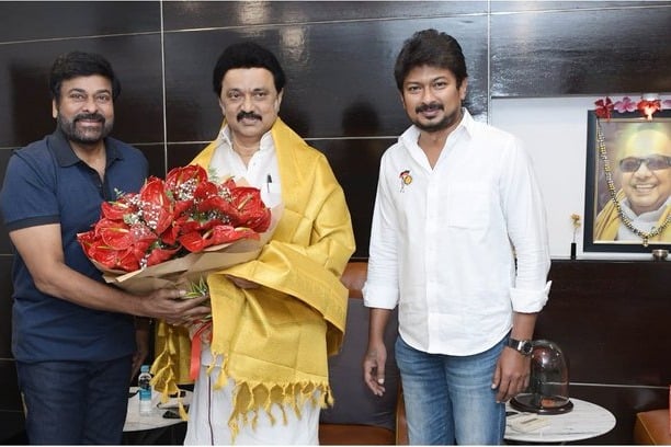 Megastar Chiranjeevi met Tamilnadu CM MK Stalin in Chennai