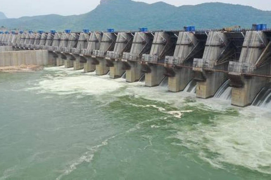 Flood water is increasing Polavaram dam