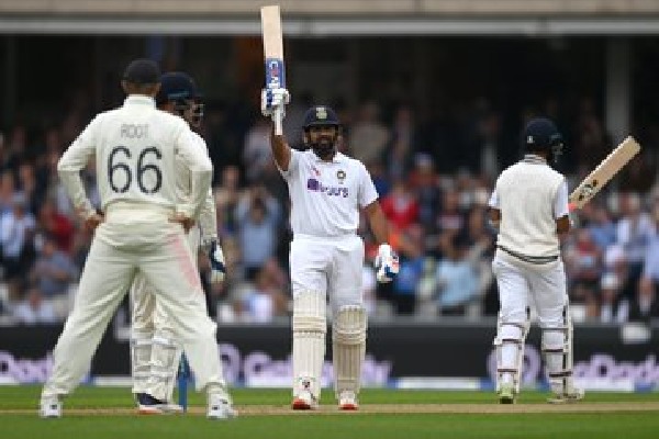 Rohit Sharma completes ton on second innings