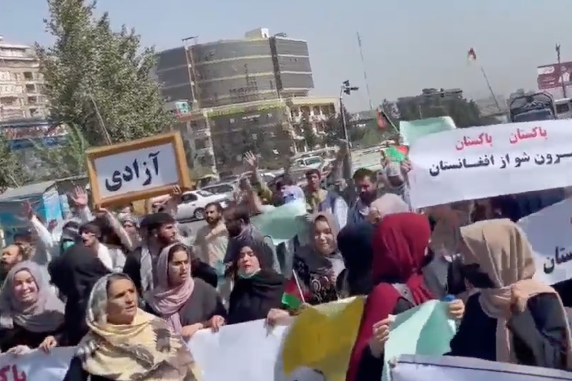'Death to Pakistan' chants as Afghans rally in support of Massoud