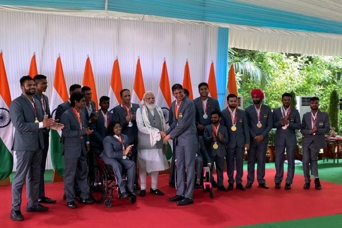 PM Modi meets India's Paralympics stars