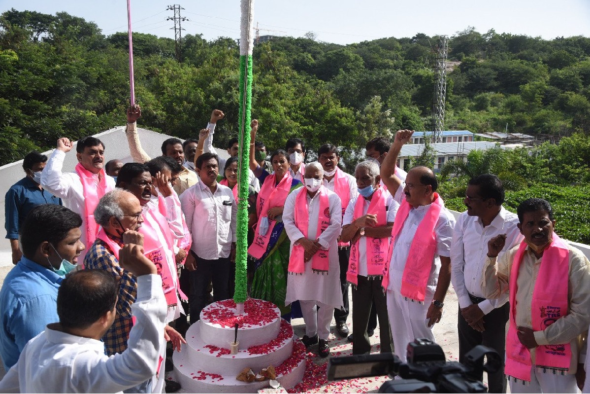 Political parties celebrate Telangana Merger Day