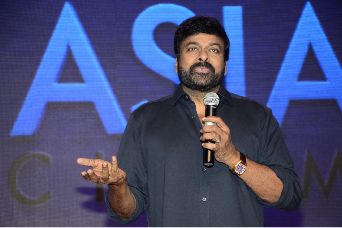 Chiranjeevi attends Love Story unplugged event