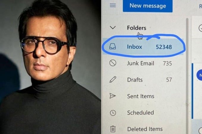 Sonu Sood shares screenshot of over 52000 emails in his inbox