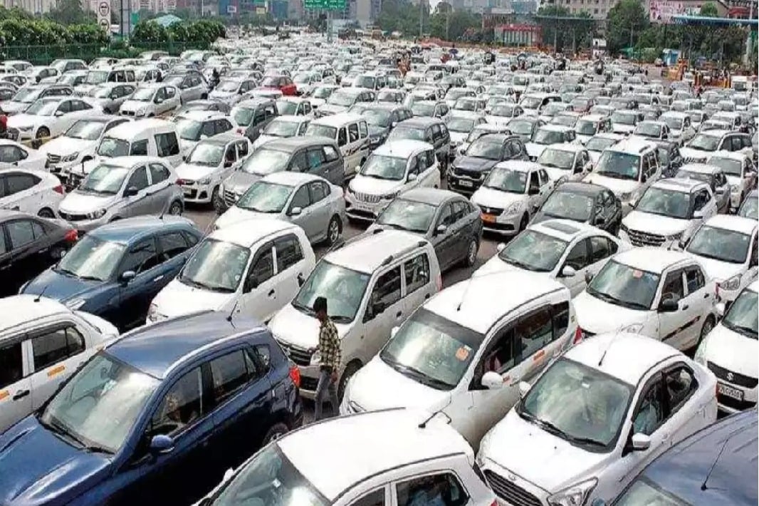 Traffic Jams At Some High Ways In Delhi During Bharat Bandh