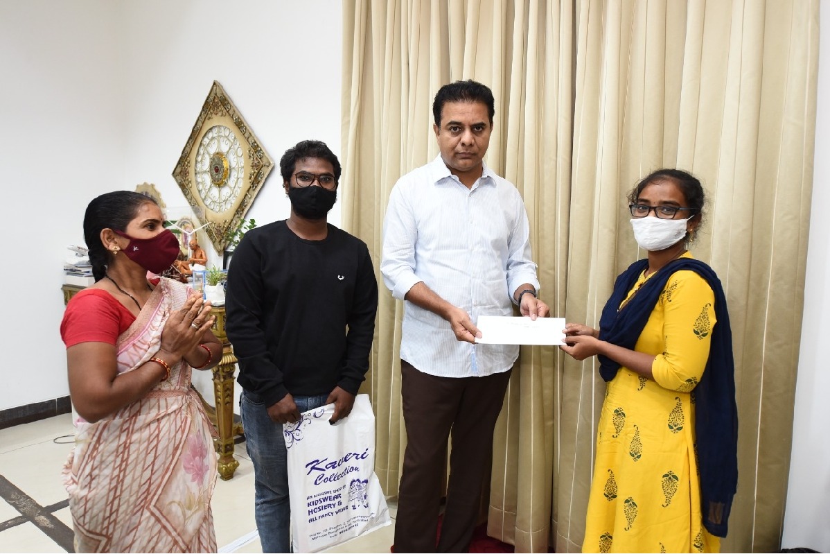 KTR lends helping hand to tribal girl struggling to pursue MBBS