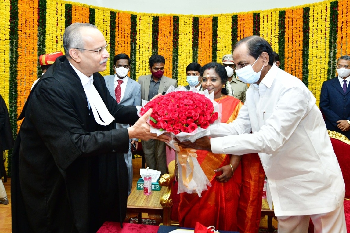 Justice Satish Chandra Sharma sworn-in as CJ of Telangana HC