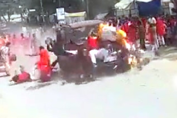 Horrifying Video Shows Car Mowing Down Devotees in Chhattisgarh
