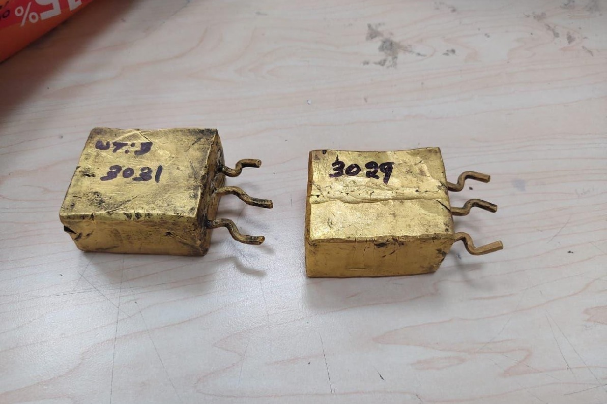 6 kg gold seized at Hyderabad Airport