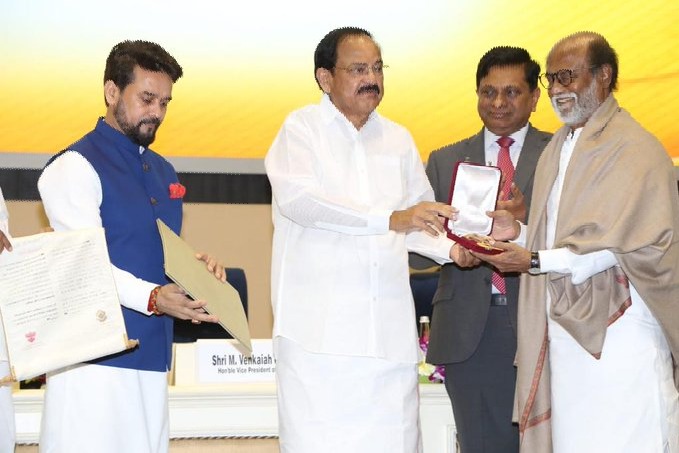Rajinikanth has taken Dada Saheb Phalke award 