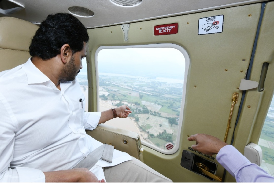 CM YS Jagan Aerial Survey In Flood Affected Areas