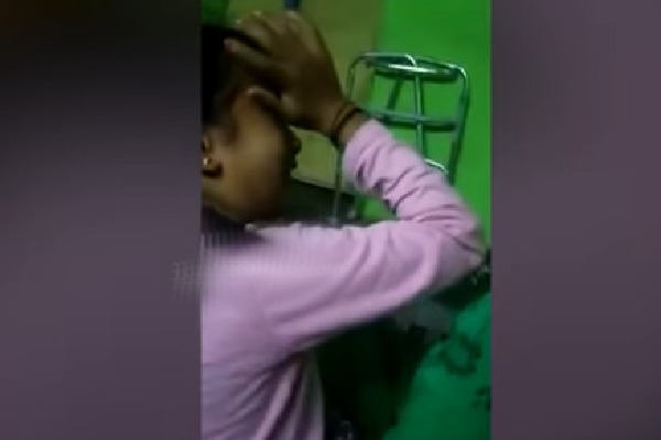 Girl crying after seen Chandrababu crying in TV