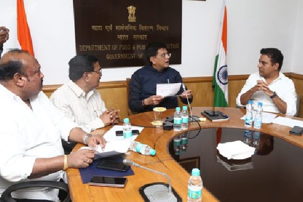 Telangana ministers met union minister Piyush Goyal 