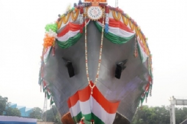 Survey vessel 'Sandhayak' launched for Indian Navy