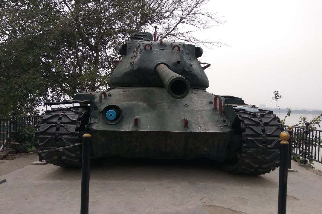Pak tank sitting as war trophy on Hyd's iconic Tank Bund