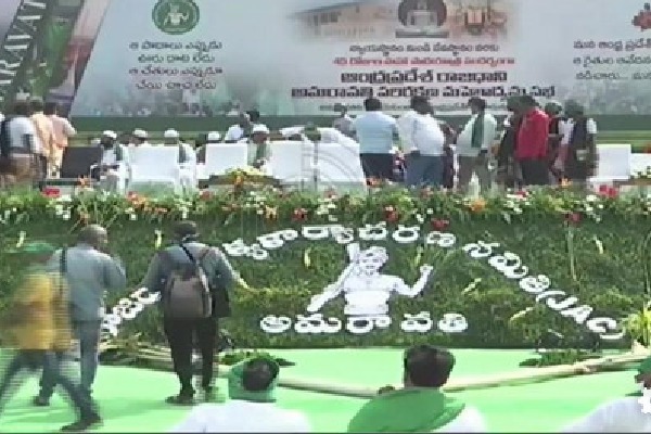 Amaravati farmers conducts huge rally in Tirupati