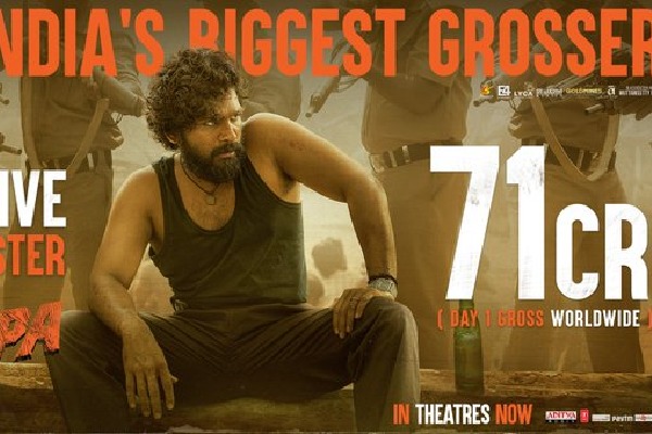 Pushpa gets highest gross on opening day