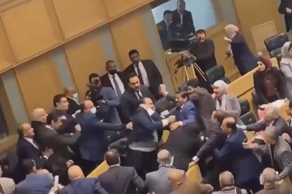Jordan Parliamentarians Fight In House During Debate