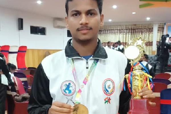 Bolugula Chandu won martial arts gold medal with the financial help of KTR