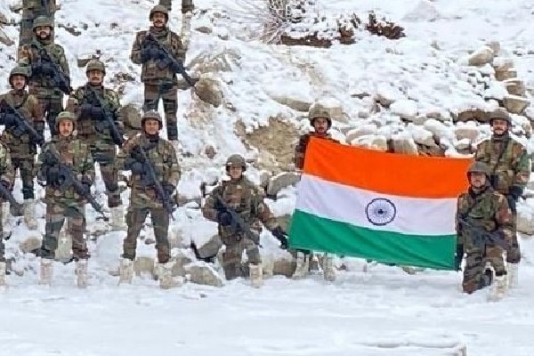 Indian Army Hoisted Tri Color In Galwan Valley