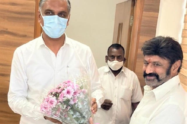 Nandamuri Balakrishna met Telangana Health Minister Thanneeru Harish Rao