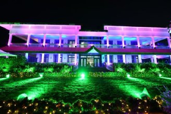 CM Jagan camp office with lighting 