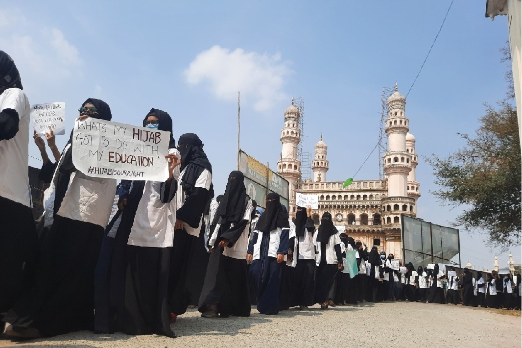 Protest in Hyderabad in support of Hijab