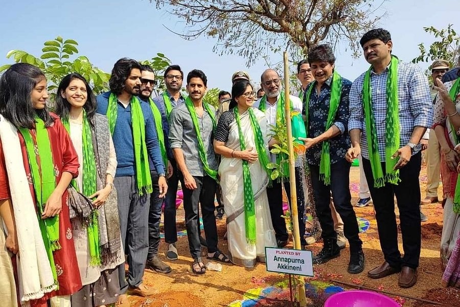 Nagarjuna lays foundation for 1,080-acre urban forest