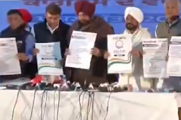 Congress releases manifesto for Punjab assembly elections